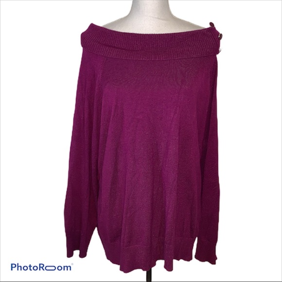 Carolyn Taylor Sweaters - Carolyn Taylor Woman Plum Sweater Size 2X